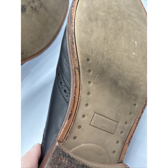 Thomas & Vine Watson Men´s Wingtip Chelsea Boot 10 Black Leather Comfort Pull on - Picture 7 of 8